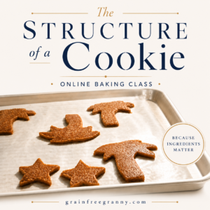 The Structure of a Cookie online baking class with grain-free cookies on a baking tray